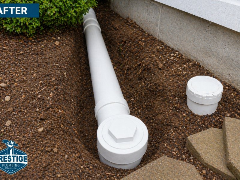 Clear drain after hydro-jet cleaning